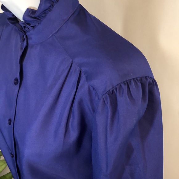 Women’s Vintage Judy Bond Purple Blouse - Picture 11 of 14